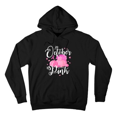 Breast Cancer Cute In October We Wear Pink Awareness Long Hoodie