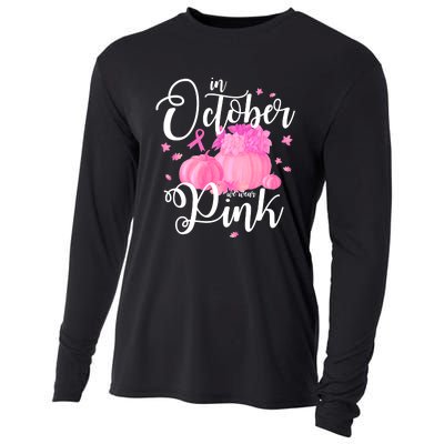 Breast Cancer Cute In October We Wear Pink Awareness Long Cooling Performance Long Sleeve Crew