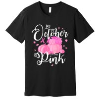 Breast Cancer Cute In October We Wear Pink Awareness Long Premium T-Shirt