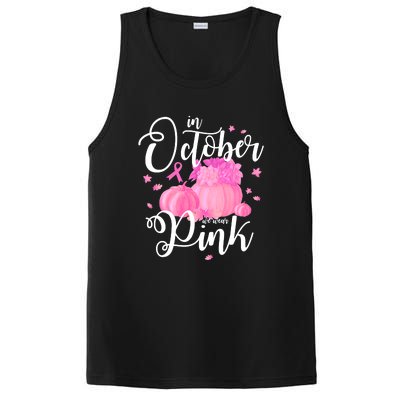 Breast Cancer Cute In October We Wear Pink Awareness Long PosiCharge Competitor Tank