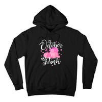 Breast Cancer Cute In October We Wear Pink Awareness Long Tall Hoodie