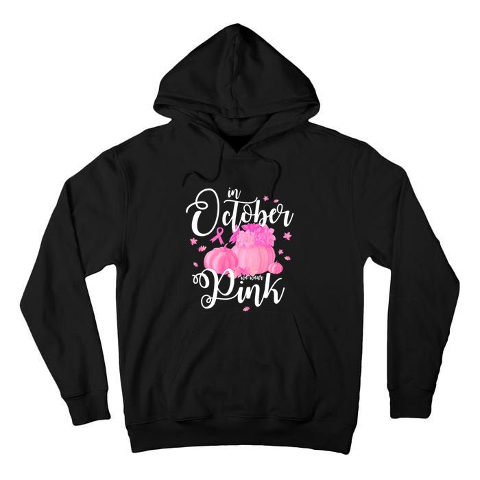 Breast Cancer Cute In October We Wear Pink Awareness Long Tall Hoodie