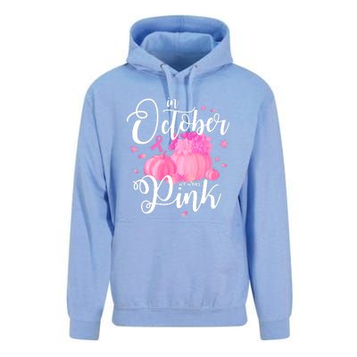 Breast Cancer Cute In October We Wear Pink Awareness Long Unisex Surf Hoodie