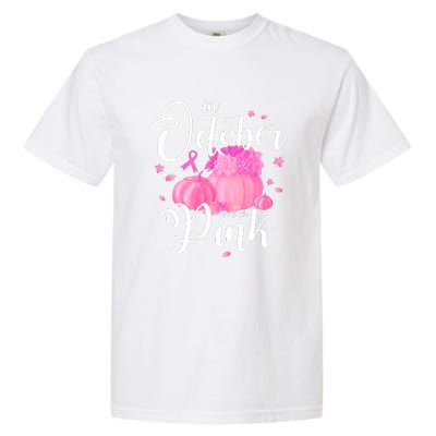 Breast Cancer Cute In October We Wear Pink Awareness Long Garment-Dyed Heavyweight T-Shirt