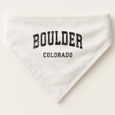 Boulder Colorado Co Vintage Athletic Sports Design USA-Made Doggie Bandana