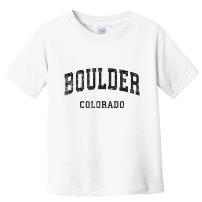 Boulder Colorado Co Vintage Athletic Sports Design Toddler T-Shirt