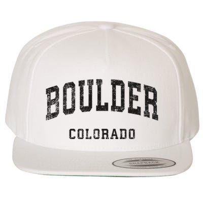 Boulder Colorado Co Vintage Athletic Sports Design Wool Snapback Cap