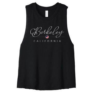 Berkeley California Ca On Berkeley Women's Racerback Cropped Tank