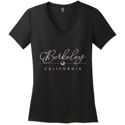 Berkeley California Ca On Berkeley Women's V-Neck T-Shirt