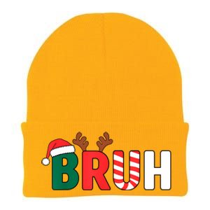 Bruh Christmas Christmas Xmas Teens Boy Funny Christmas Knit Cap Winter Beanie