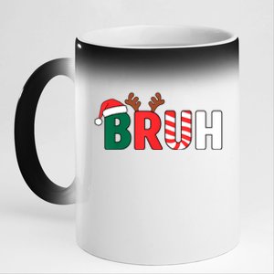 Bruh Christmas Christmas Xmas Teens Boy Funny Christmas 11oz Black Color Changing Mug