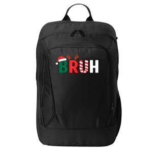 Bruh Christmas Christmas Xmas Teens Boy Funny Christmas City Backpack