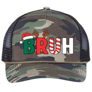 Bruh Christmas Christmas Xmas Teens Boy Funny Christmas Retro Rope Trucker Hat Cap