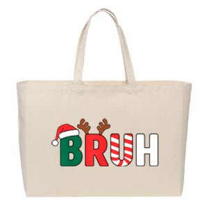 Bruh Christmas Christmas Xmas Teens Boy Funny Christmas Cotton Canvas Jumbo Tote