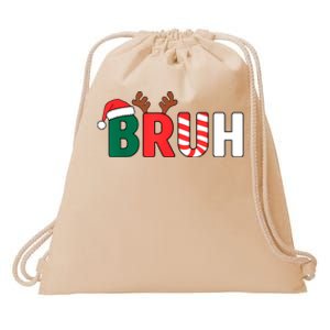 Bruh Christmas Christmas Xmas Teens Boy Funny Christmas Drawstring Bag