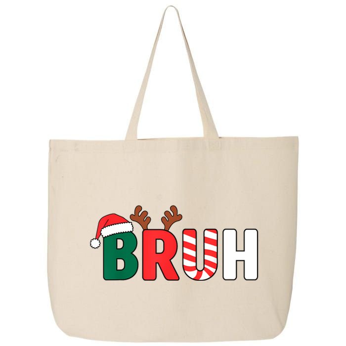 Bruh Christmas Christmas Xmas Teens Boy Funny Christmas 25L Jumbo Tote