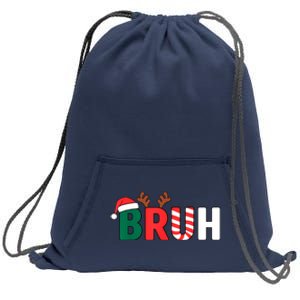 Bruh Christmas Christmas Xmas Teens Boy Funny Christmas Sweatshirt Cinch Pack Bag