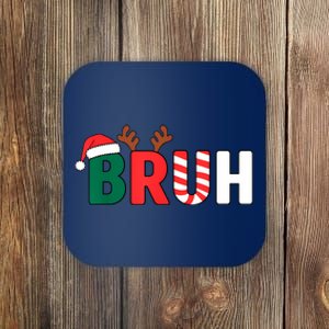 Bruh Christmas Christmas Xmas Teens Boy Funny Christmas Coaster