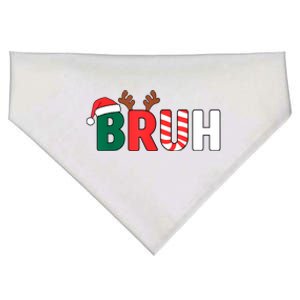 Bruh Christmas Christmas Xmas Teens Boy Funny Christmas USA-Made Doggie Bandana