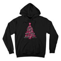 Breast Cancer Christmas Tree Ribbon Fight Awareness Tall Hoodie