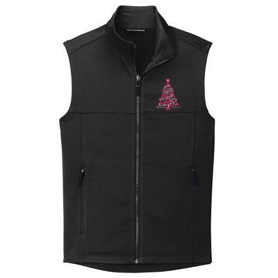 Breast Cancer Christmas Tree Ribbon Fight Awareness Collective Smooth Fleece Vest