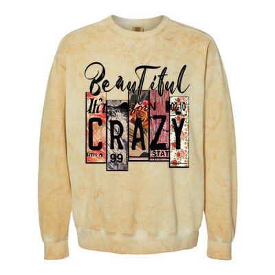 Beautiful Crazy Country Music Western Cowgirl Rodeo Colorblast Crewneck Sweatshirt