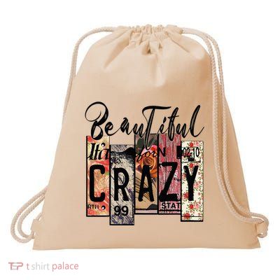 Beautiful Crazy Country Music Western Cowgirl Rodeo Drawstring Bag