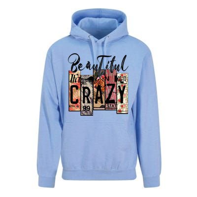 Beautiful Crazy Country Music Western Cowgirl Rodeo Unisex Surf Hoodie