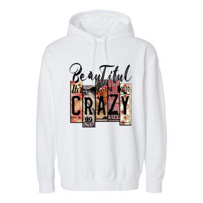 Beautiful Crazy Country Music Western Cowgirl Rodeo Garment-Dyed Fleece Hoodie