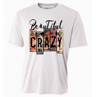 Beautiful Crazy Country Music Western Cowgirl Rodeo Cooling Performance Crew T-Shirt