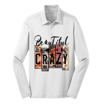 Beautiful Crazy Country Music Western Cowgirl Rodeo Silk Touch Performance Long Sleeve Polo