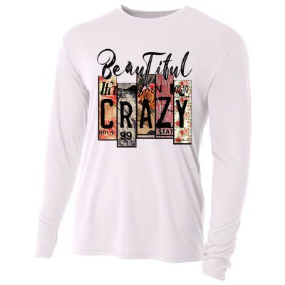 Beautiful Crazy Country Music Western Cowgirl Rodeo Cooling Performance Long Sleeve Crew