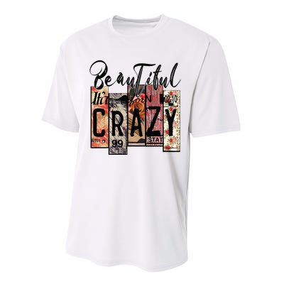 Beautiful Crazy Country Music Western Cowgirl Rodeo Performance Sprint T-Shirt