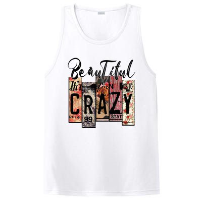 Beautiful Crazy Country Music Western Cowgirl Rodeo PosiCharge Competitor Tank