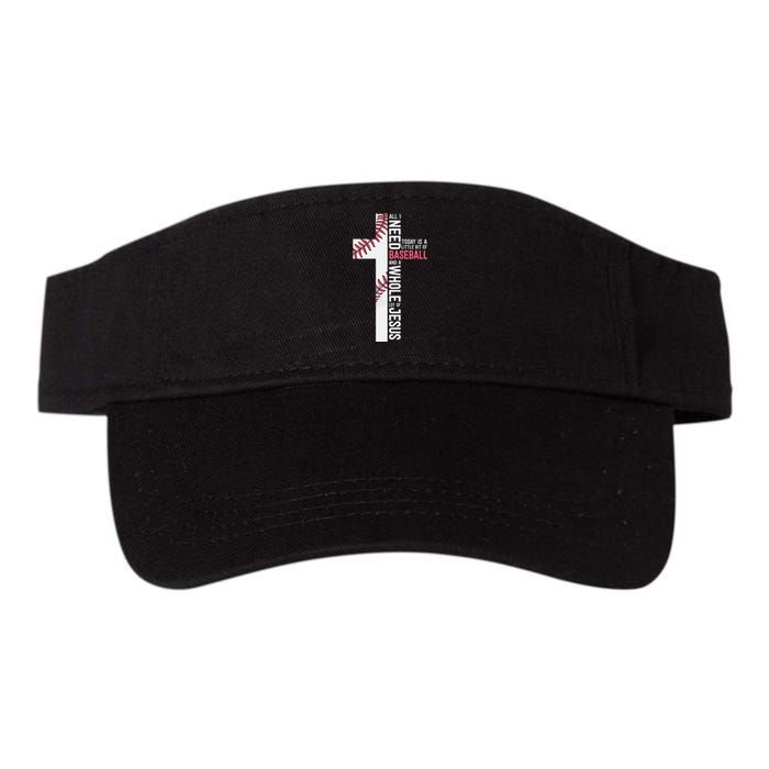 Baseball Christian Cross Gifts Philippians 4:13 Coach Team Valucap Bio-Washed Visor