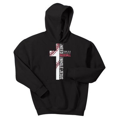 Baseball Christian Cross Gifts Philippians 4:13 Coach Team Kids Hoodie