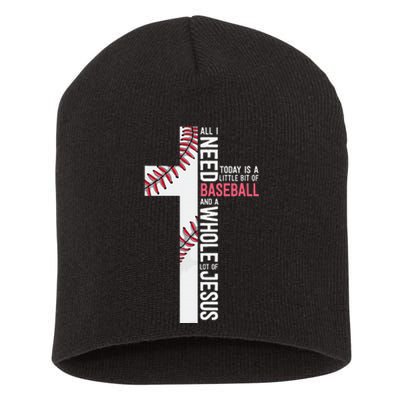 Baseball Christian Cross Gifts Philippians 4:13 Coach Team Short Acrylic Beanie