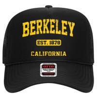 Berkeley California CA Vintage State Athletic Style High Crown Mesh Back Trucker Hat