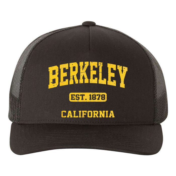 Berkeley California CA Vintage State Athletic Style Yupoong Adult 5-Panel Trucker Hat