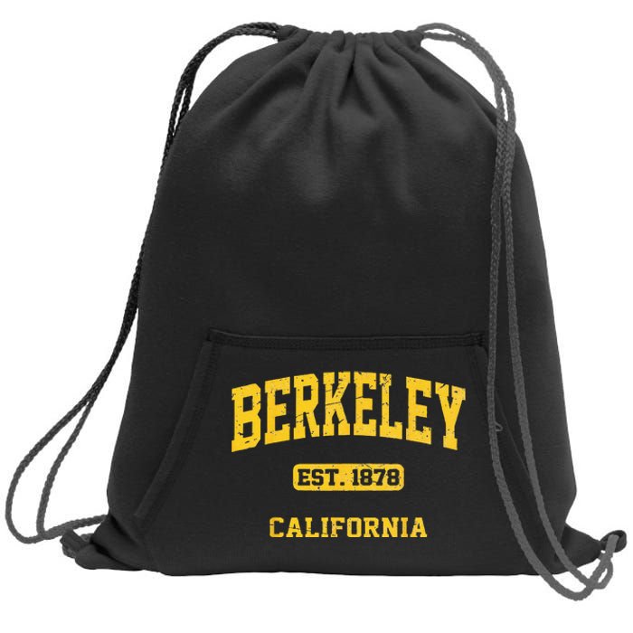 Berkeley California CA Vintage State Athletic Style Sweatshirt Cinch Pack Bag