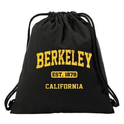 Berkeley California CA Vintage State Athletic Style Drawstring Bag