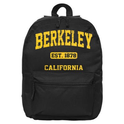 Berkeley California CA Vintage State Athletic Style 16 in Basic Backpack