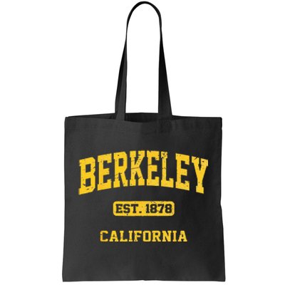 Berkeley California CA Vintage State Athletic Style Tote Bag