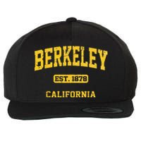 Berkeley California CA Vintage State Athletic Style Wool Snapback Cap