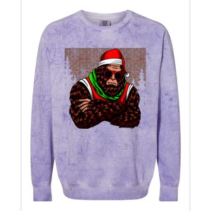 Bigfoot Christmas Cheer Colorblast Crewneck Sweatshirt