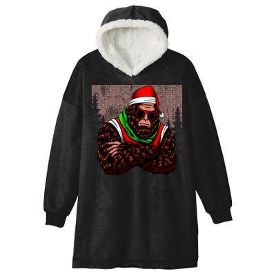 Bigfoot Christmas Cheer Hooded Wearable Blanket