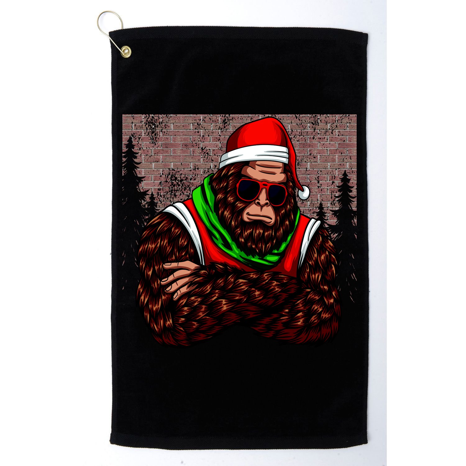 Bigfoot Christmas Cheer Golf Towel