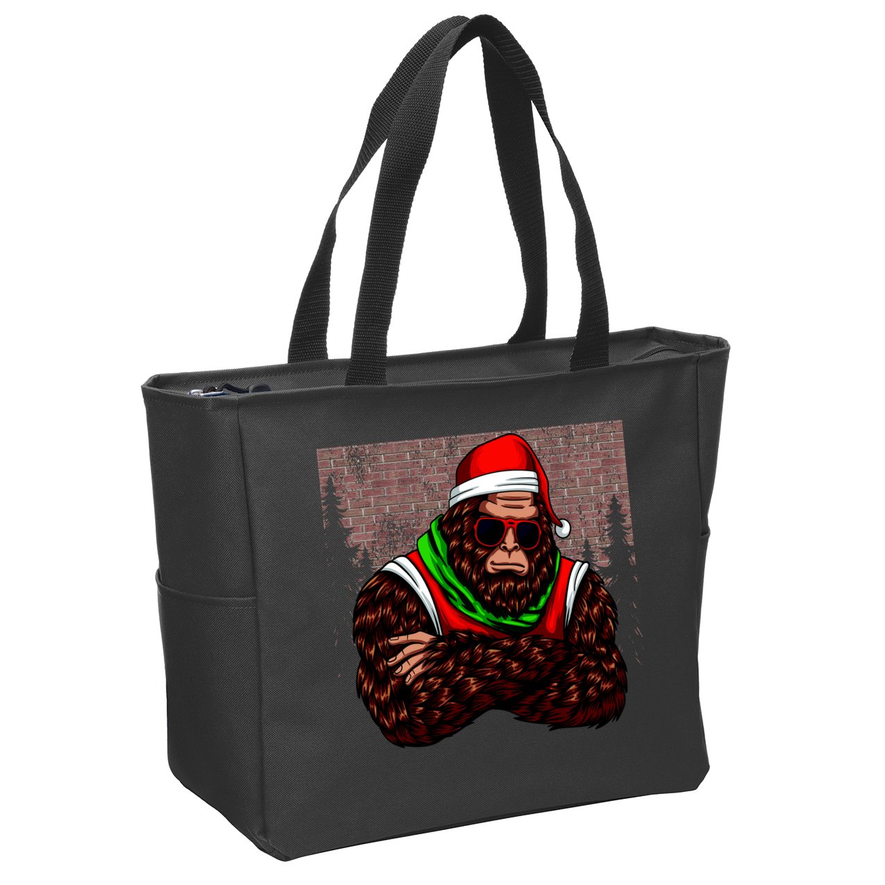 Bigfoot Christmas Cheer Zip Tote Bag