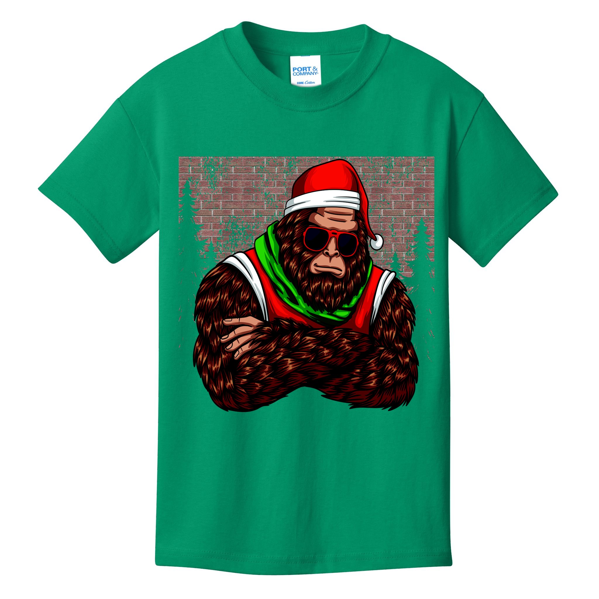 Bigfoot Christmas Cheer Kids T-Shirt