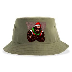 Bigfoot Christmas Cheer Sustainable Bucket Hat